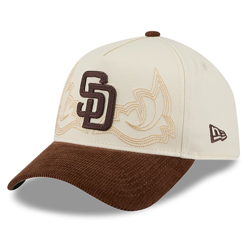 Men's New Era Stone San Diego Padres Western Stitch 9FORTY A-Frame Adjustable Hat