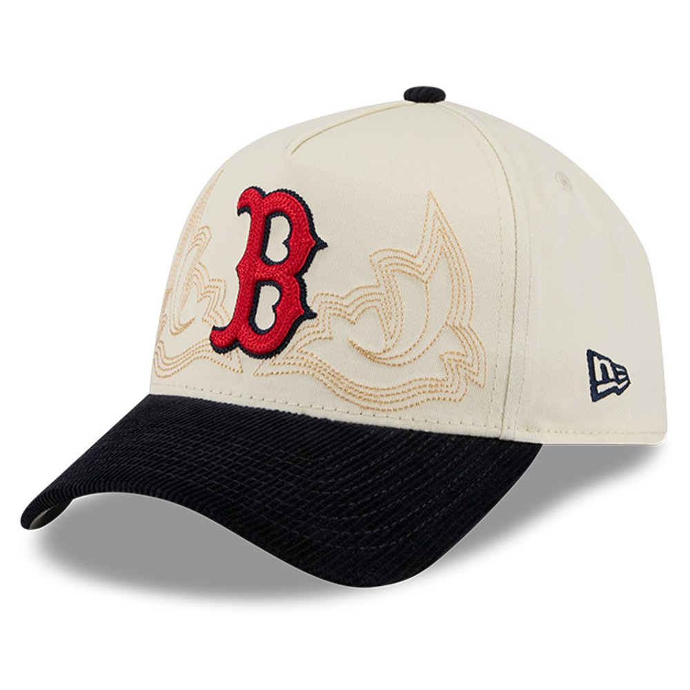 Men's New Era Stone Boston Red Sox Western Stitch 9FORTY A-Frame Adjustable Hat