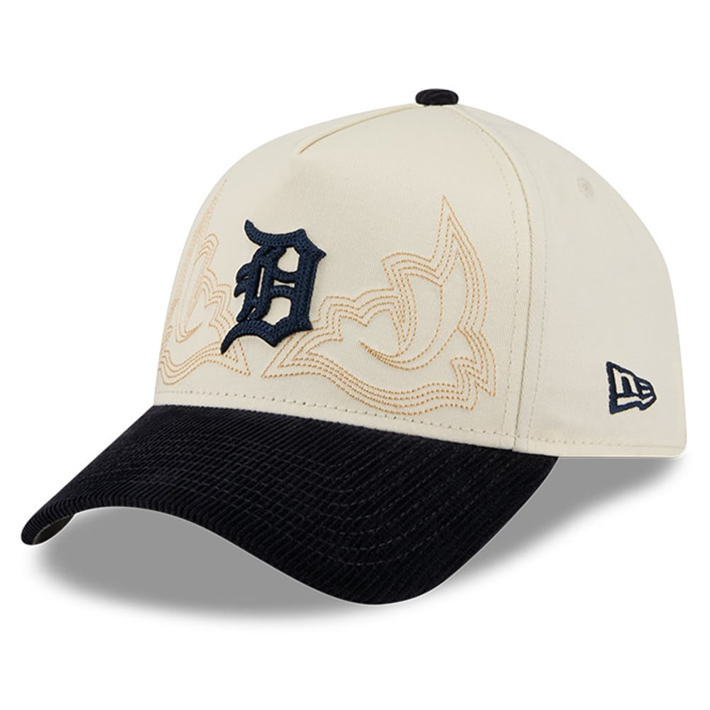 Men's New Era Stone Detroit Tigers Western Stitch 9FORTY A-Frame Adjustable Hat