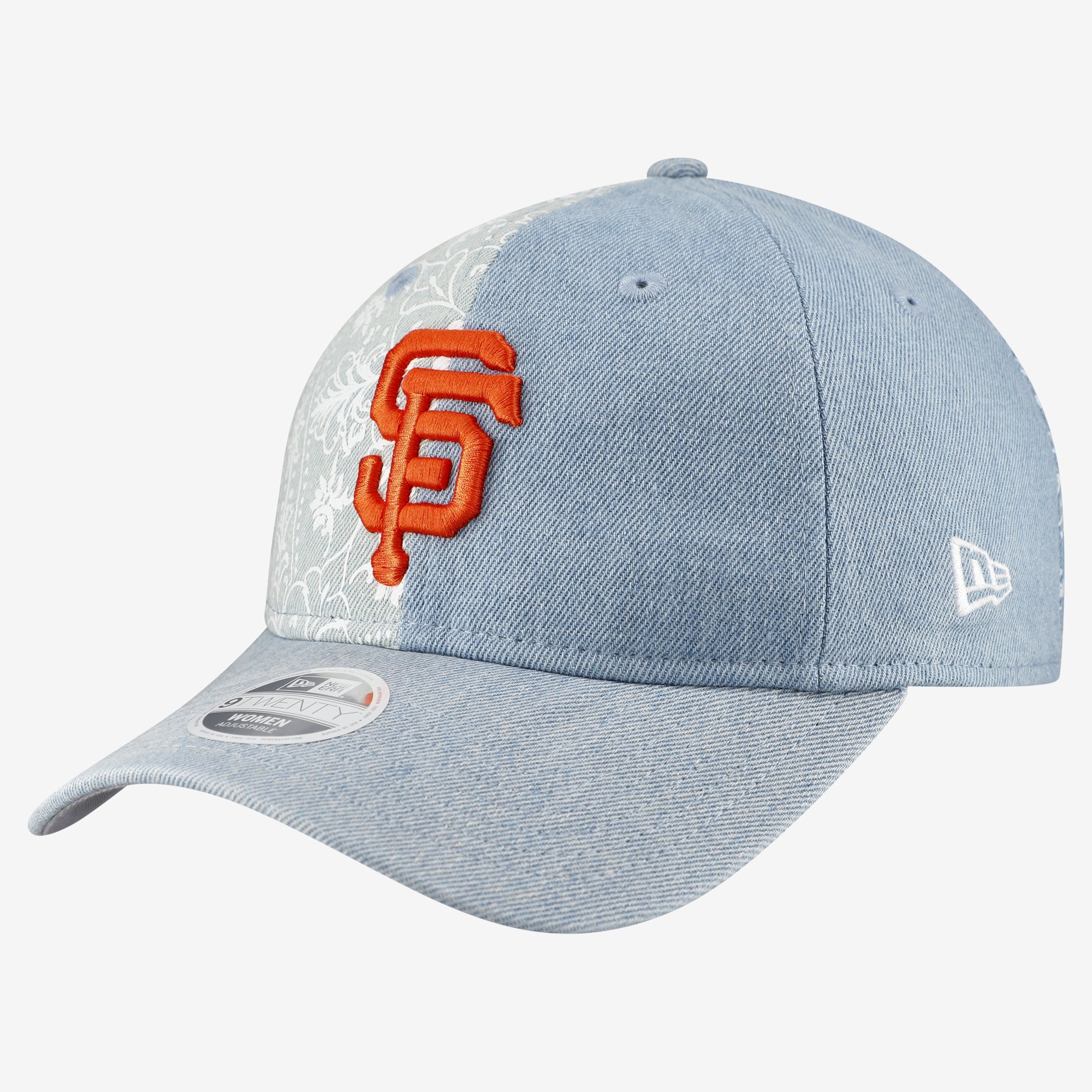 Women's New Era  San Francisco Giants Denim Patchwork 9TWENTY Adjustable Hat