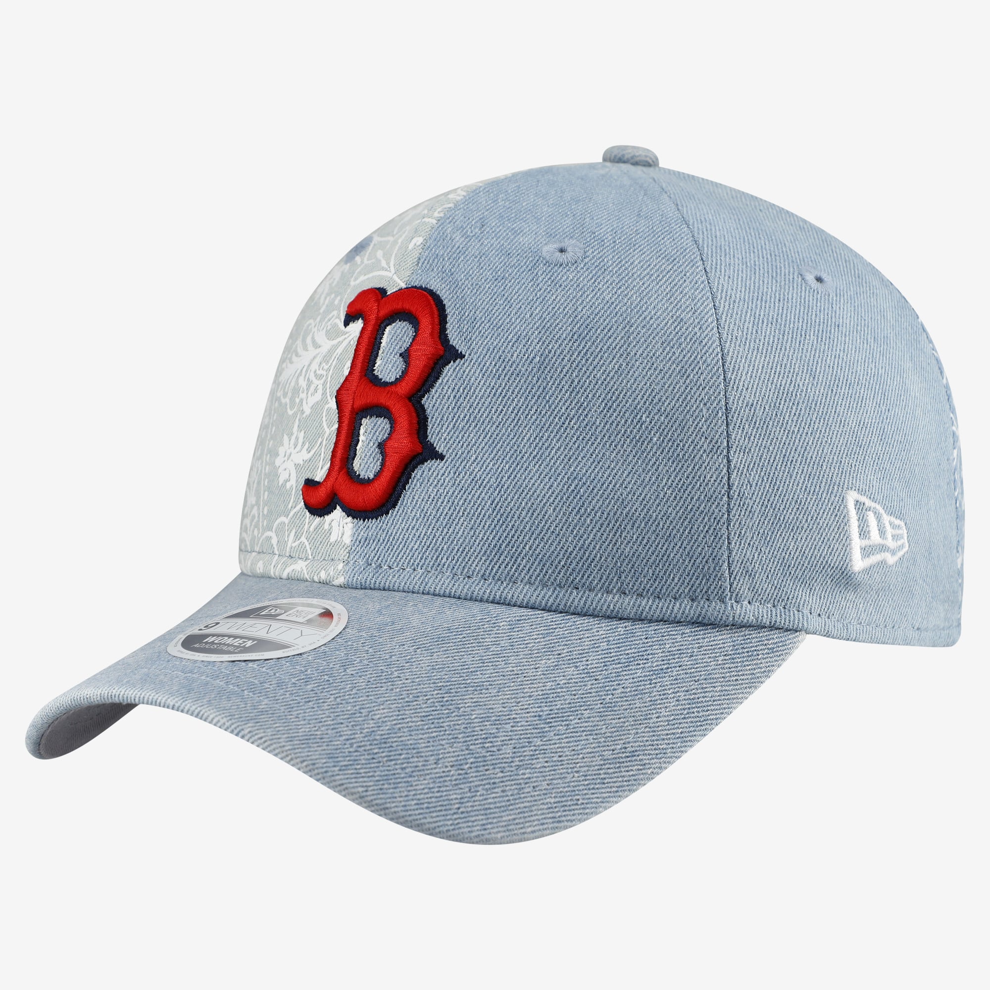 Women's New Era  Boston Red Sox Denim Patchwork 9TWENTY Adjustable Hat