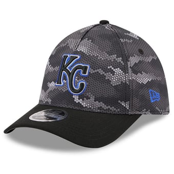 Men's New Era Black Kansas City Royals Camo 39THIRTY A-Frame Flex Hat