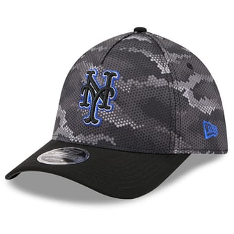 Men's New Era Black New York Mets Camo 39THIRTY A-Frame Flex Hat
