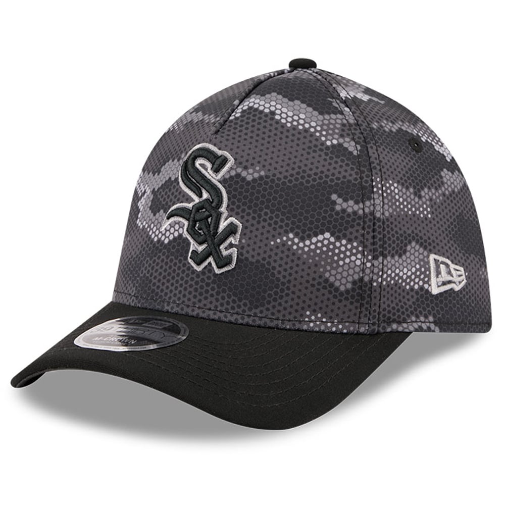 Men's New Era Black Chicago White Sox Camo 39THIRTY A-Frame Flex Hat