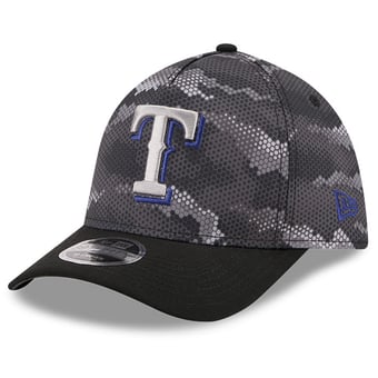 Men's New Era Black Texas Rangers Camo 39THIRTY A-Frame Flex Hat