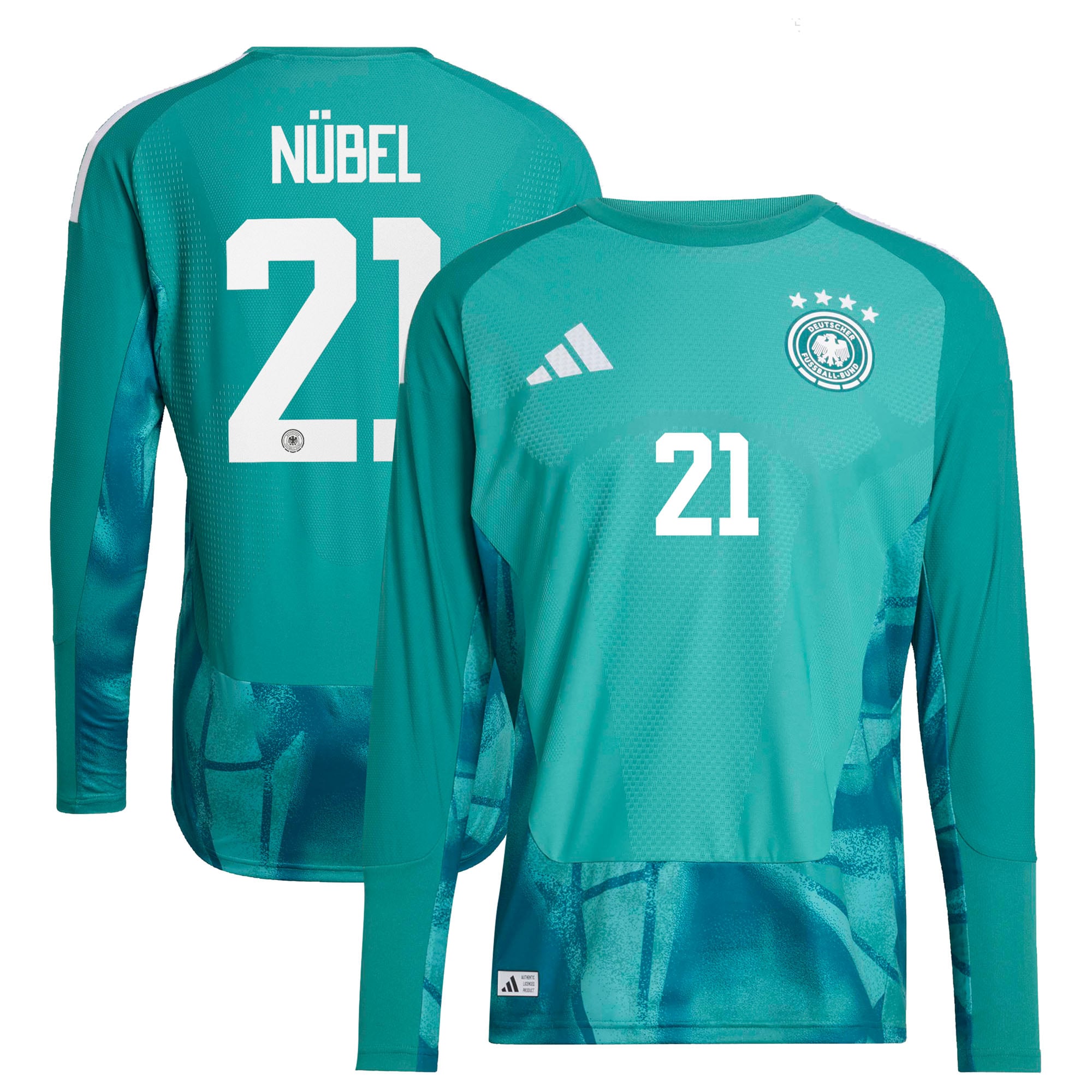 Camiseta auténtica de 1ª Equipación de la selección alemana adidas 2026 con dorsal Nübel 21