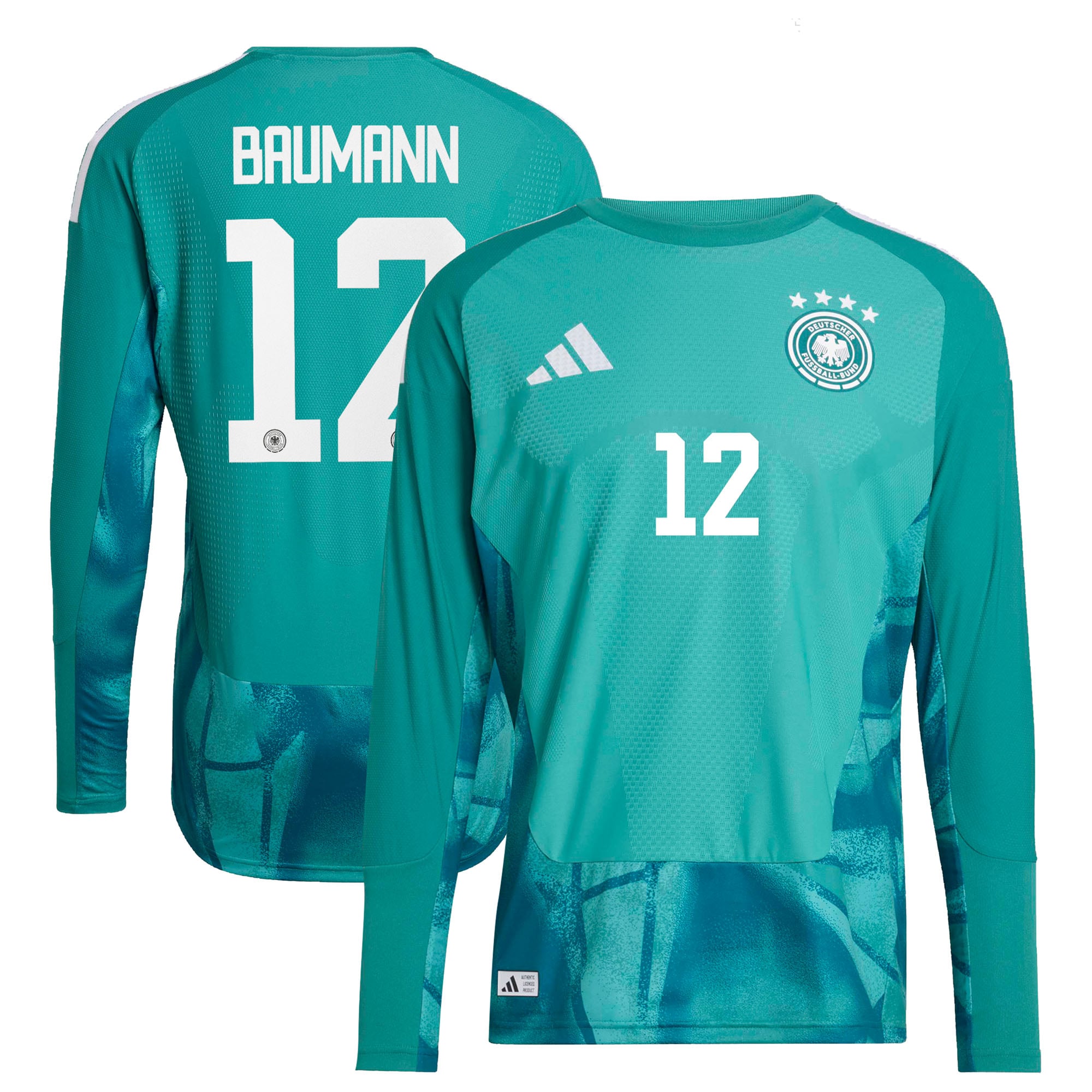 Camiseta auténtica de 1ª Equipación de la selección alemana adidas 2026 con dorsal Baumann 12