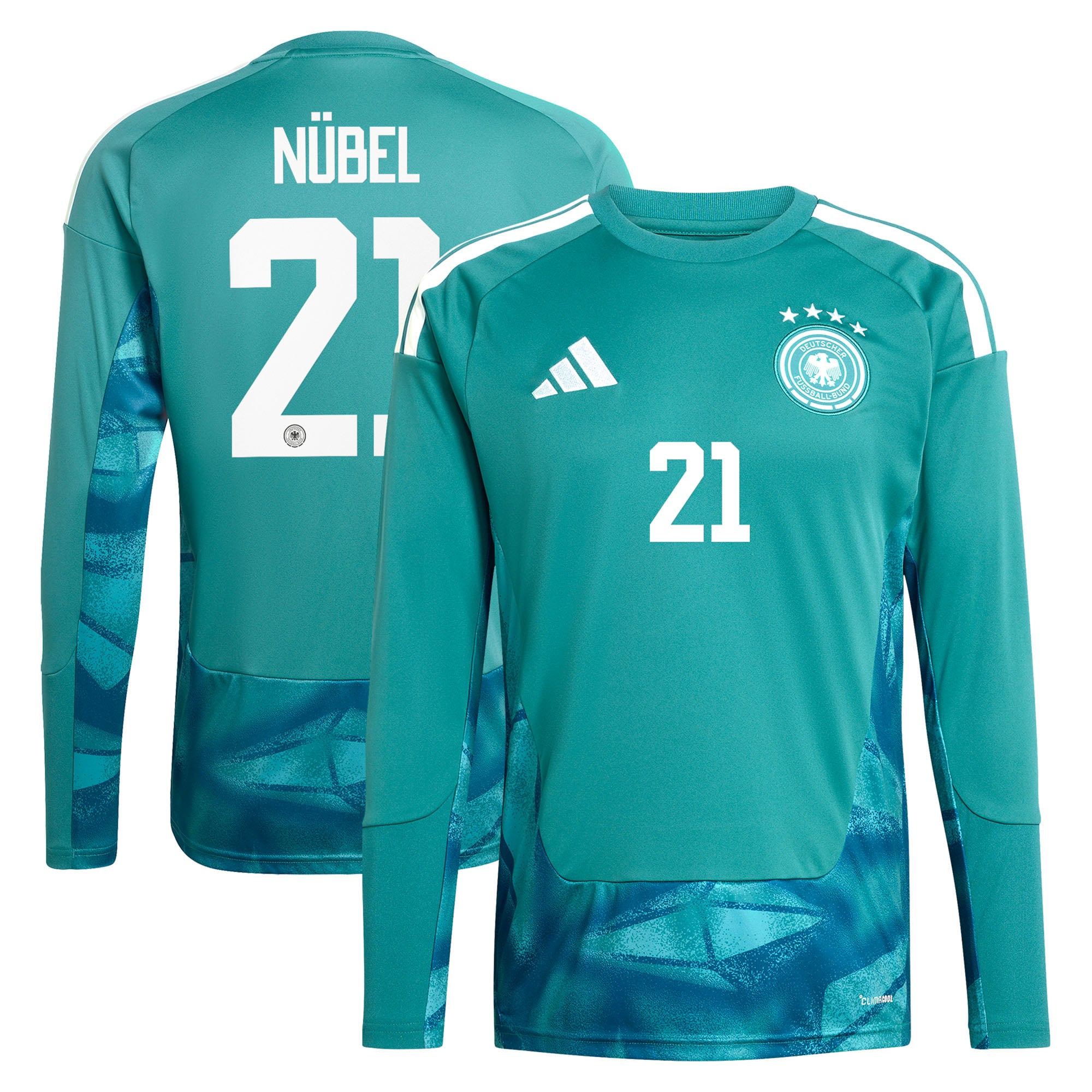 Camiseta de 1ª Equipación de la selección alemana adidas 2026 - Manga larga con dorsal Nübel 21