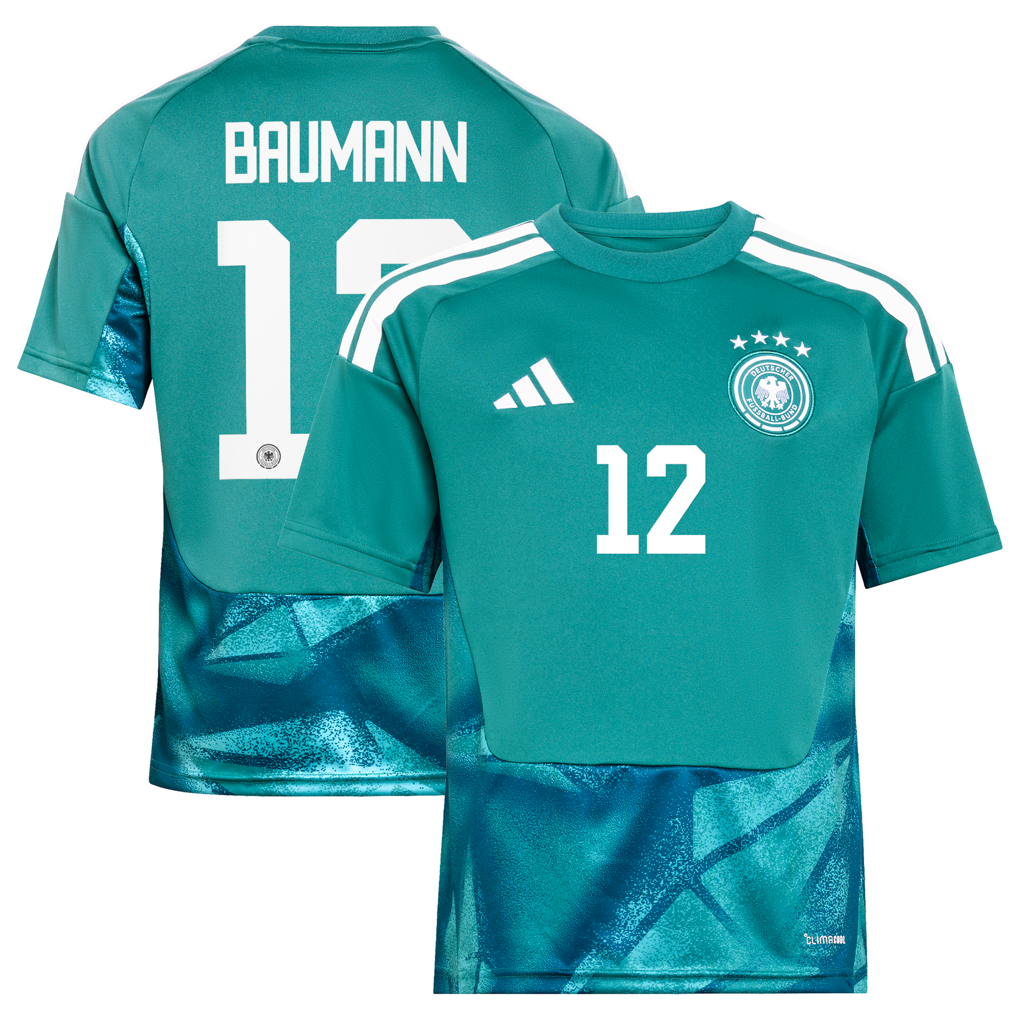 Camiseta de 1ª Equipación de la selección alemana adidas 2026 - Niños con dorsal Baumann 12