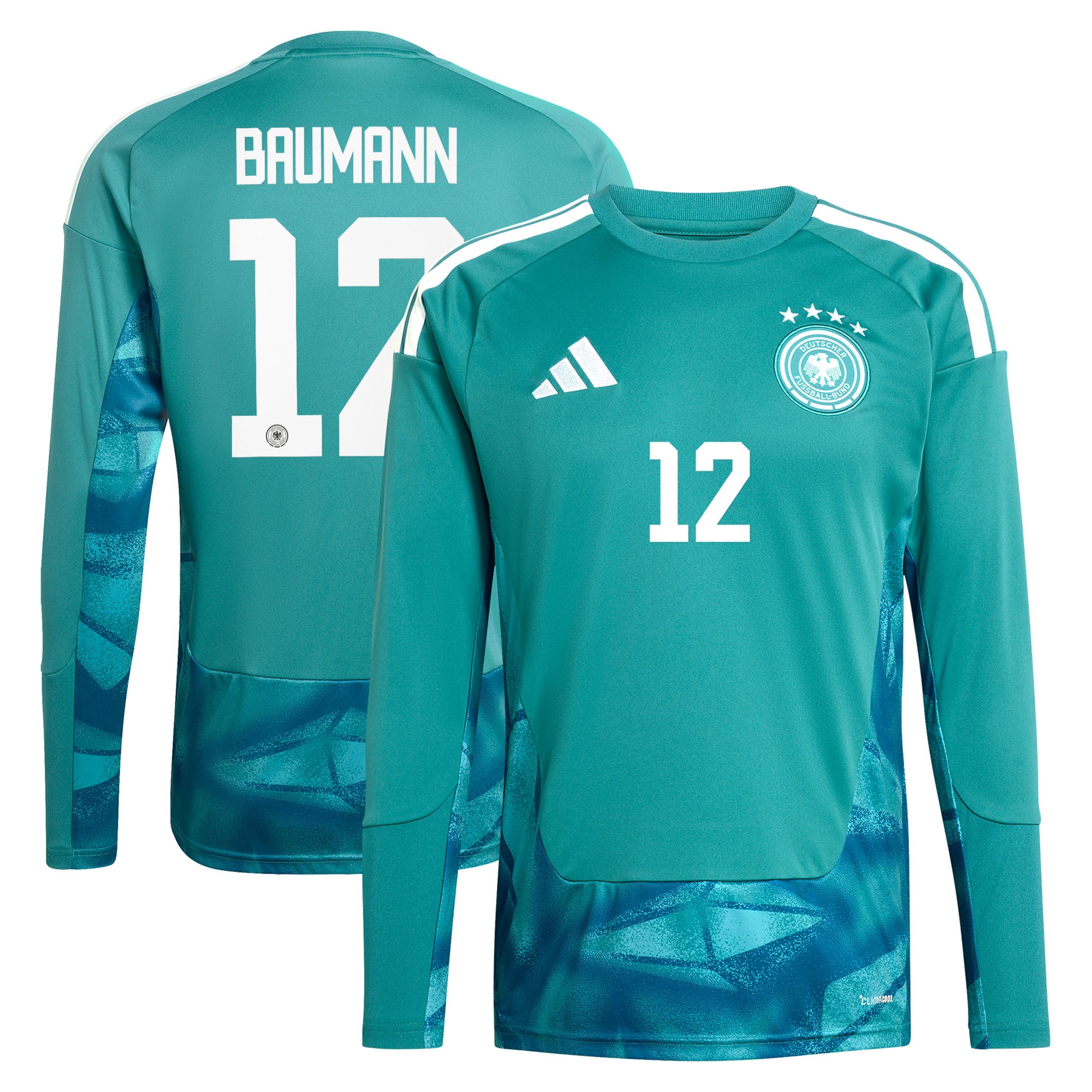 Camiseta de 1ª Equipación de la selección alemana adidas 2026 - Manga larga con dorsal Baumann 12
