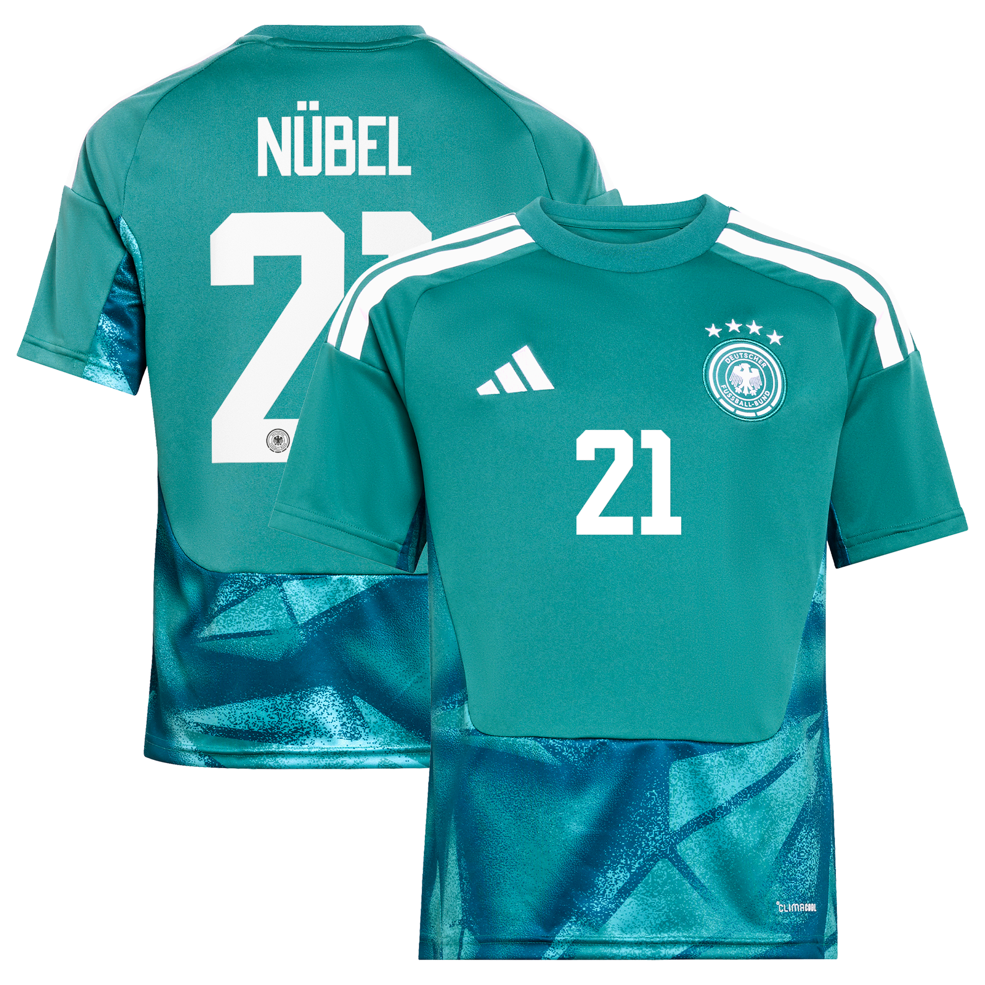 Camiseta de 1ª Equipación de la selección alemana adidas 2026 - Niños con dorsal Nübel 21