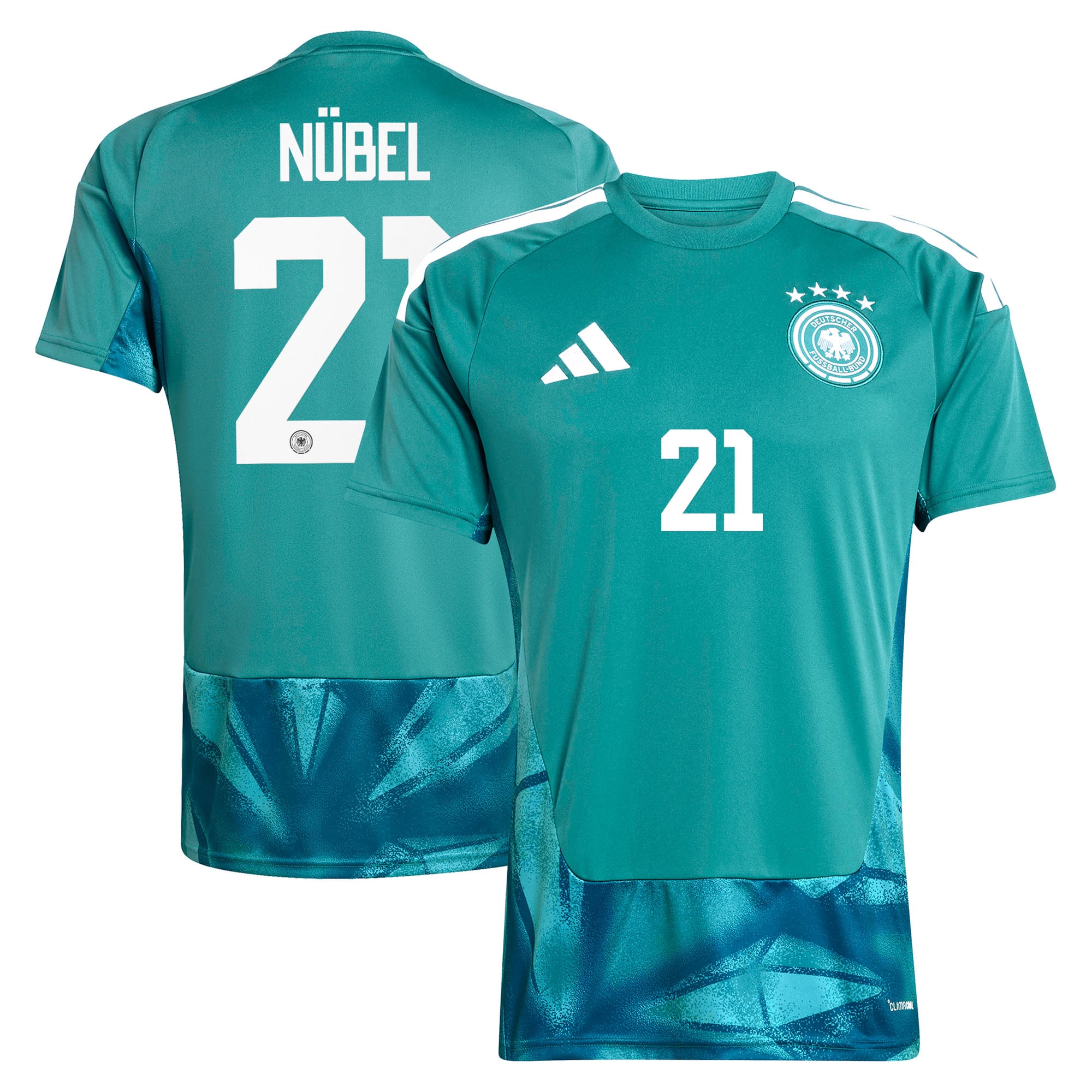 Camiseta de 1ª Equipación de la selección alemana adidas 2026 con dorsal Nübel 21