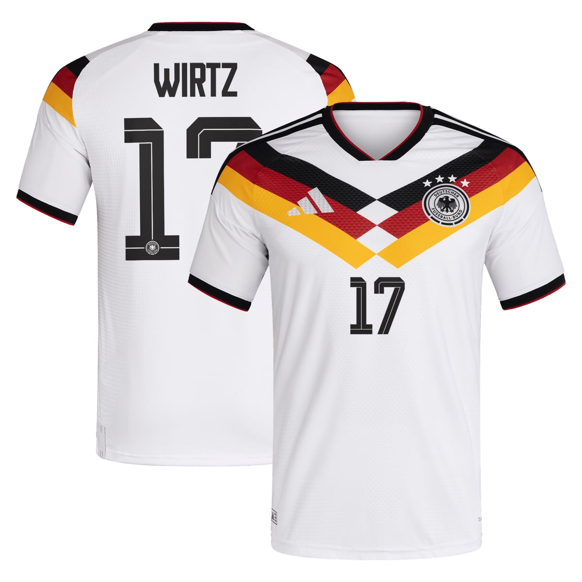 Maillot Domicile Allemagne Authentic adidas 26 avec flocage Wirtz 17