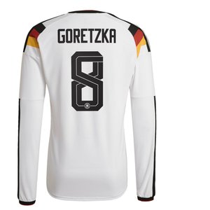 Maillot Domicile Allemagne Authentic adidas 26 - Manches longues avec flocage Goretzka 8, vue 4