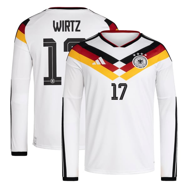 Maillot Domicile Allemagne adidas 26 - Manches longues avec flocage Wirtz 17