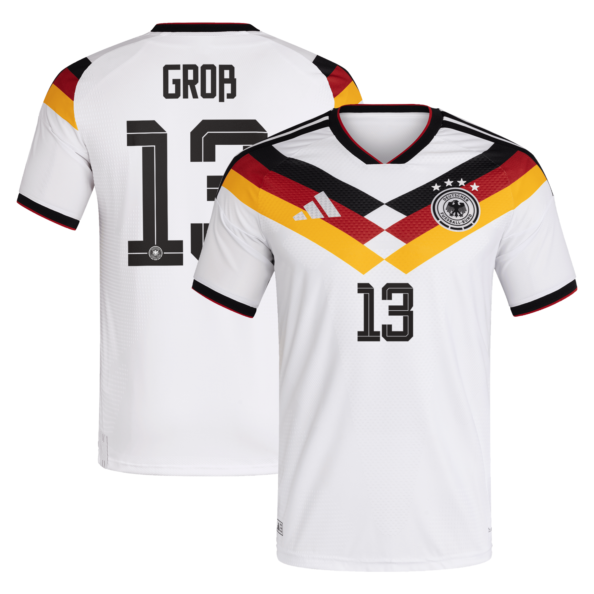 Maillot Domicile Allemagne Authentic adidas 26 avec flocage Groß 13