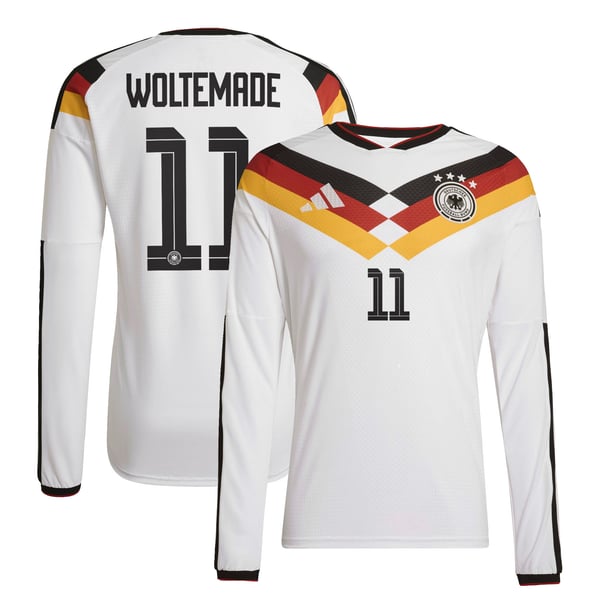 Maillot Domicile Allemagne Authentic adidas 26 - Manches longues avec flocage Woltemade 11