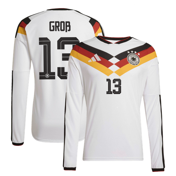 Maillot Domicile Allemagne Authentic adidas 26 - Manches longues avec flocage Groß 13