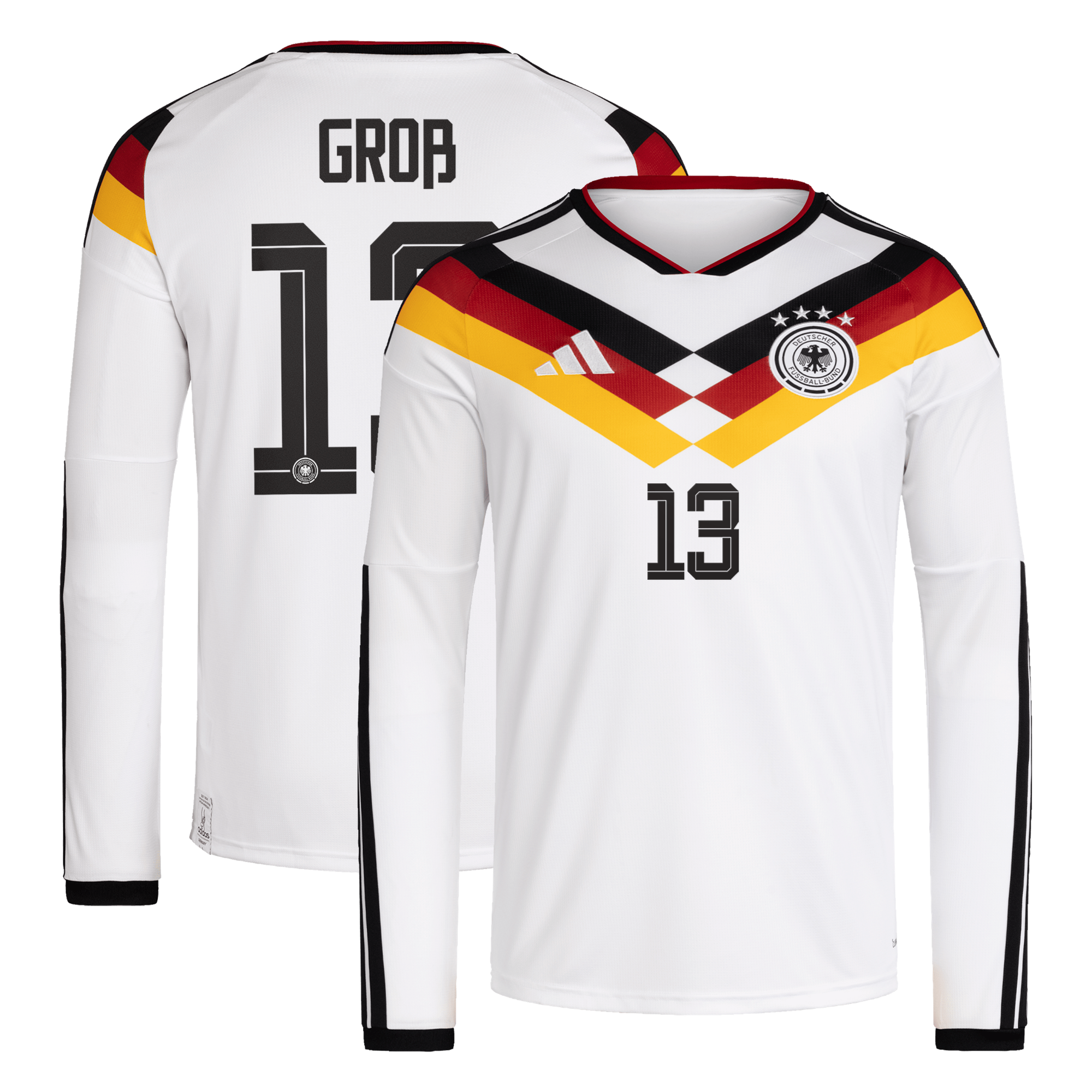 Maillot Domicile Allemagne adidas 26 - Manches longues avec flocage Groß 13