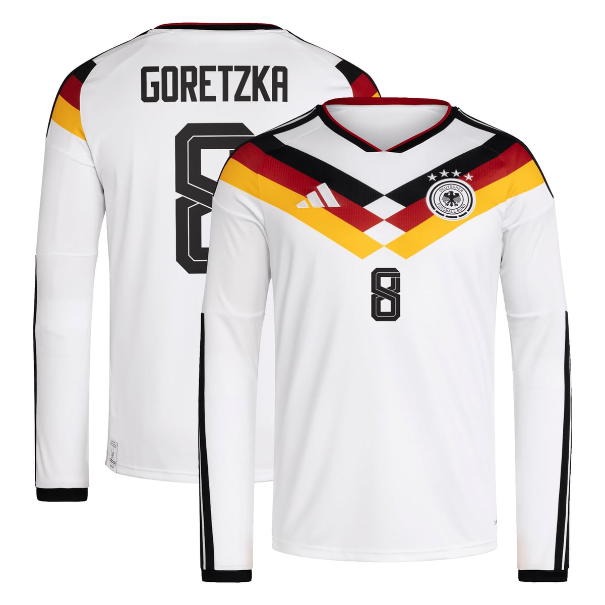 Maillot Domicile Allemagne adidas 26 - Manches longues avec flocage Goretzka 8