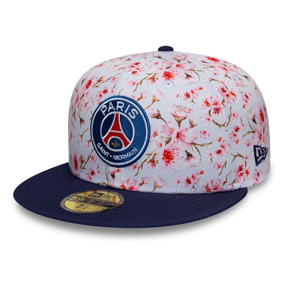 Casquette Paris Saint-Germain New Era 9FORTY Fleurs de cerisier - Rose fleuri