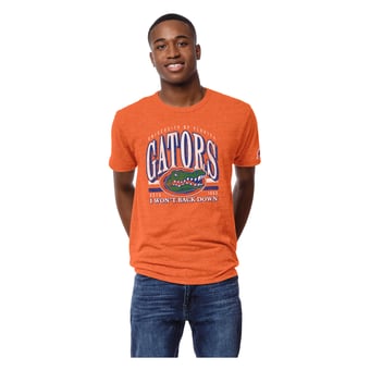 "Men's League Collegiate Wear Tom Petty Heather Orange Florida Gators ""I Won't Back Down"" Tri-Blend T-Shirt"