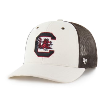 Men's Carhartt x '47 Natural/Brown South Carolina Gamecocks Undyed Trucker Adjustable Hat
