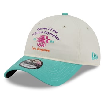 Men's New Era  White/Teal Olympic Games LA84 9TWENTY Adjustable Hat