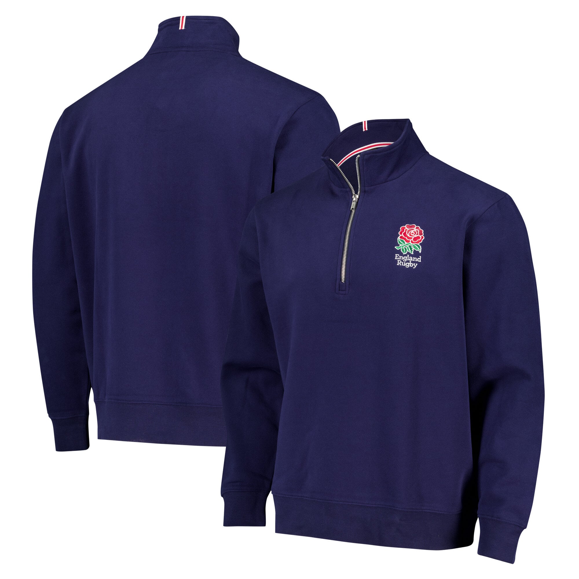 England Rugby Essentials Quarter Zip Top - Navy: retailer-supplied image