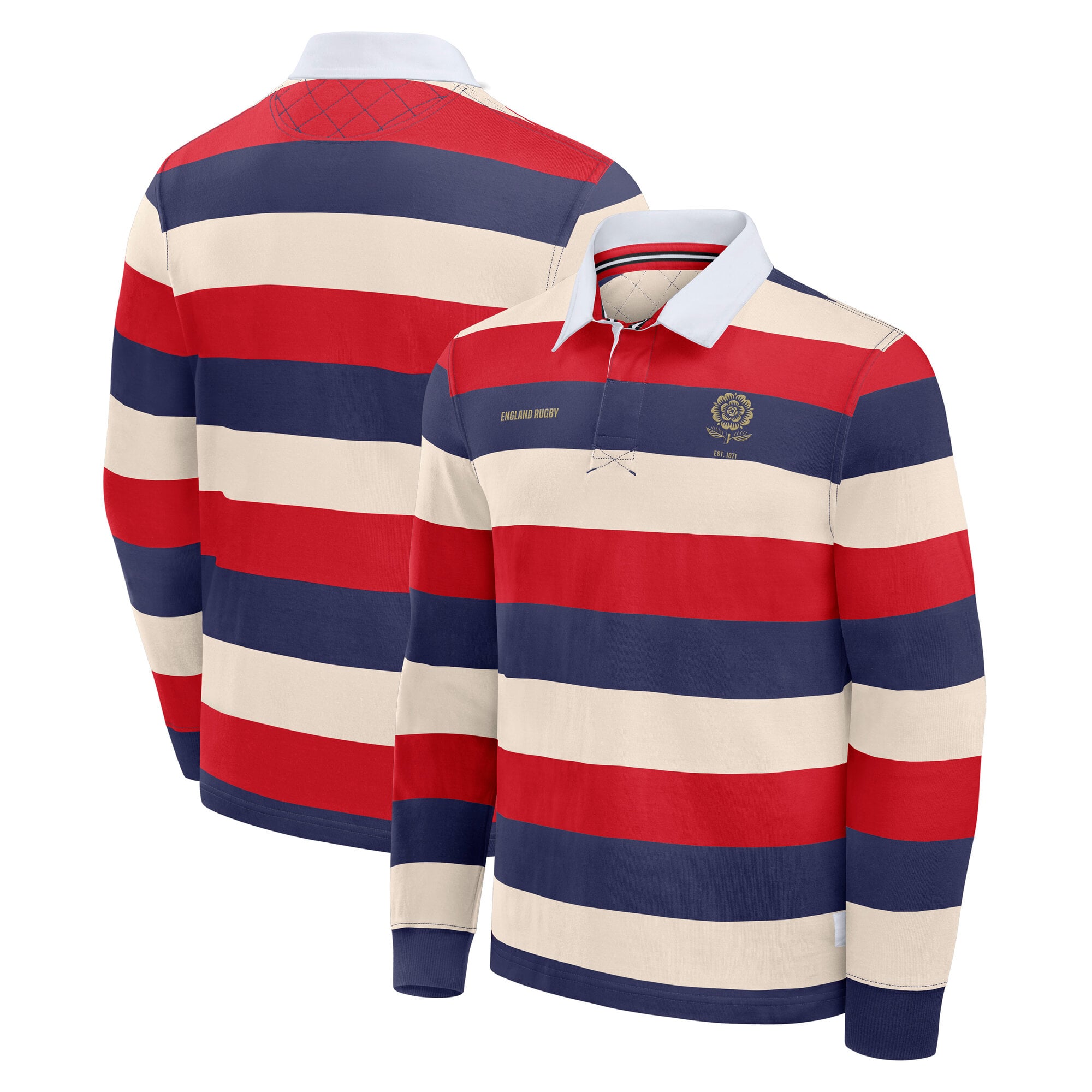 England Rugby Heritage Maglia da rugby a righe in filo tinto