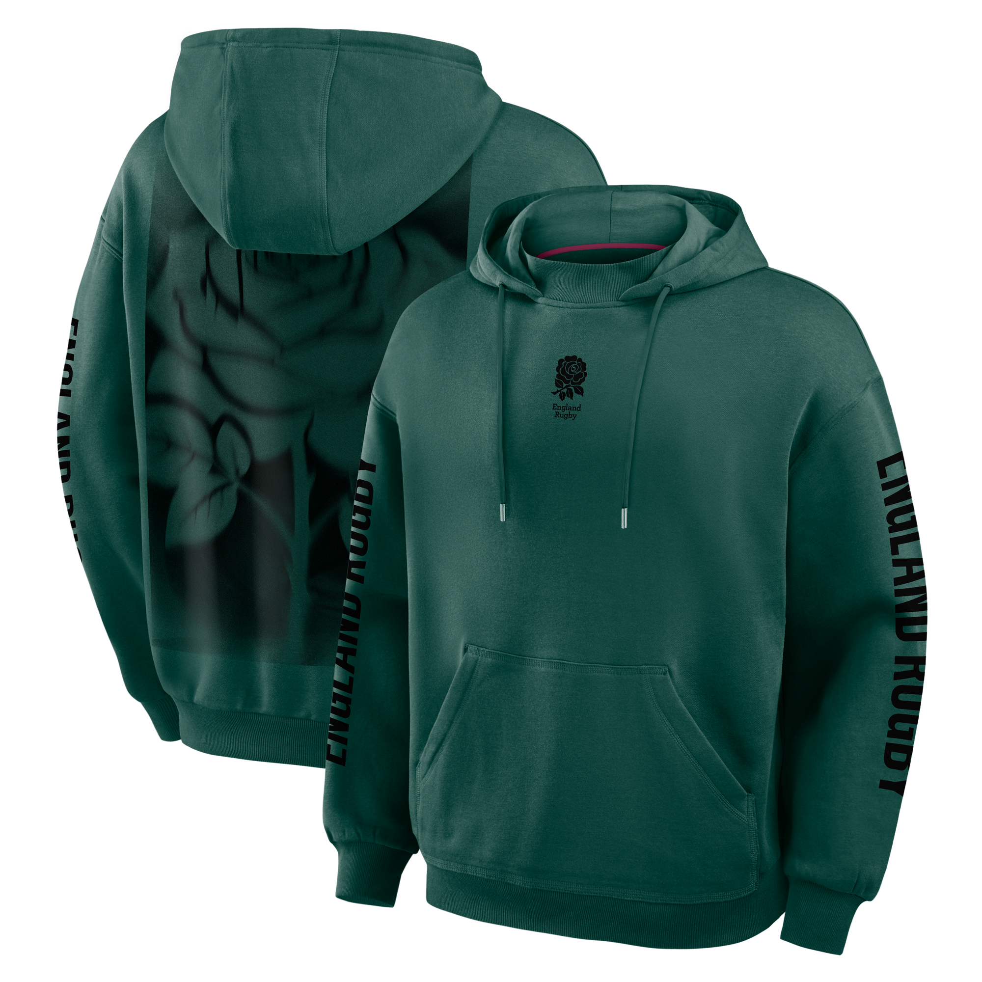 Felpa oversize con cappuccio England Rugby Street - Verde