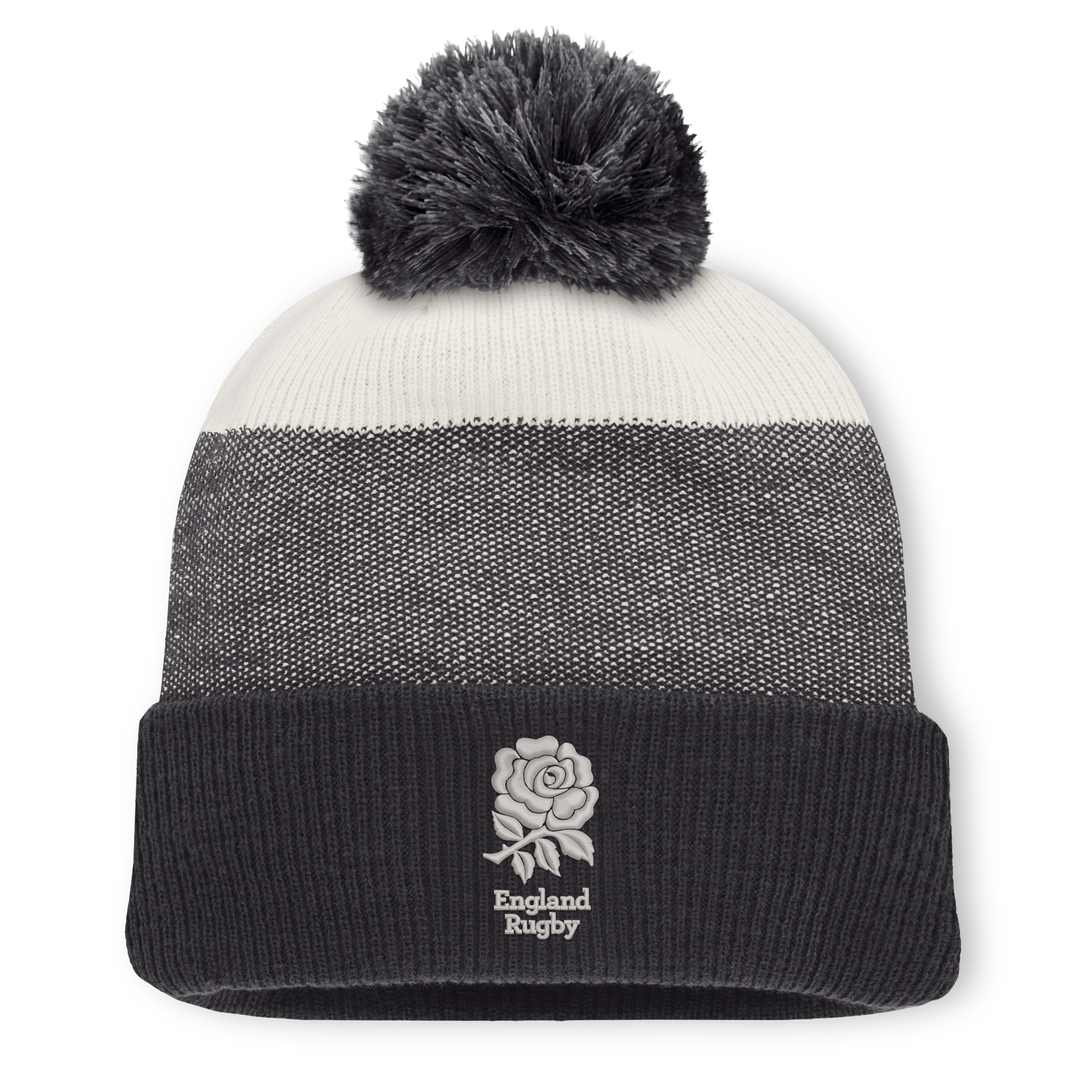 Berretto con pompon e polsini a righe England Rugby - Unisex