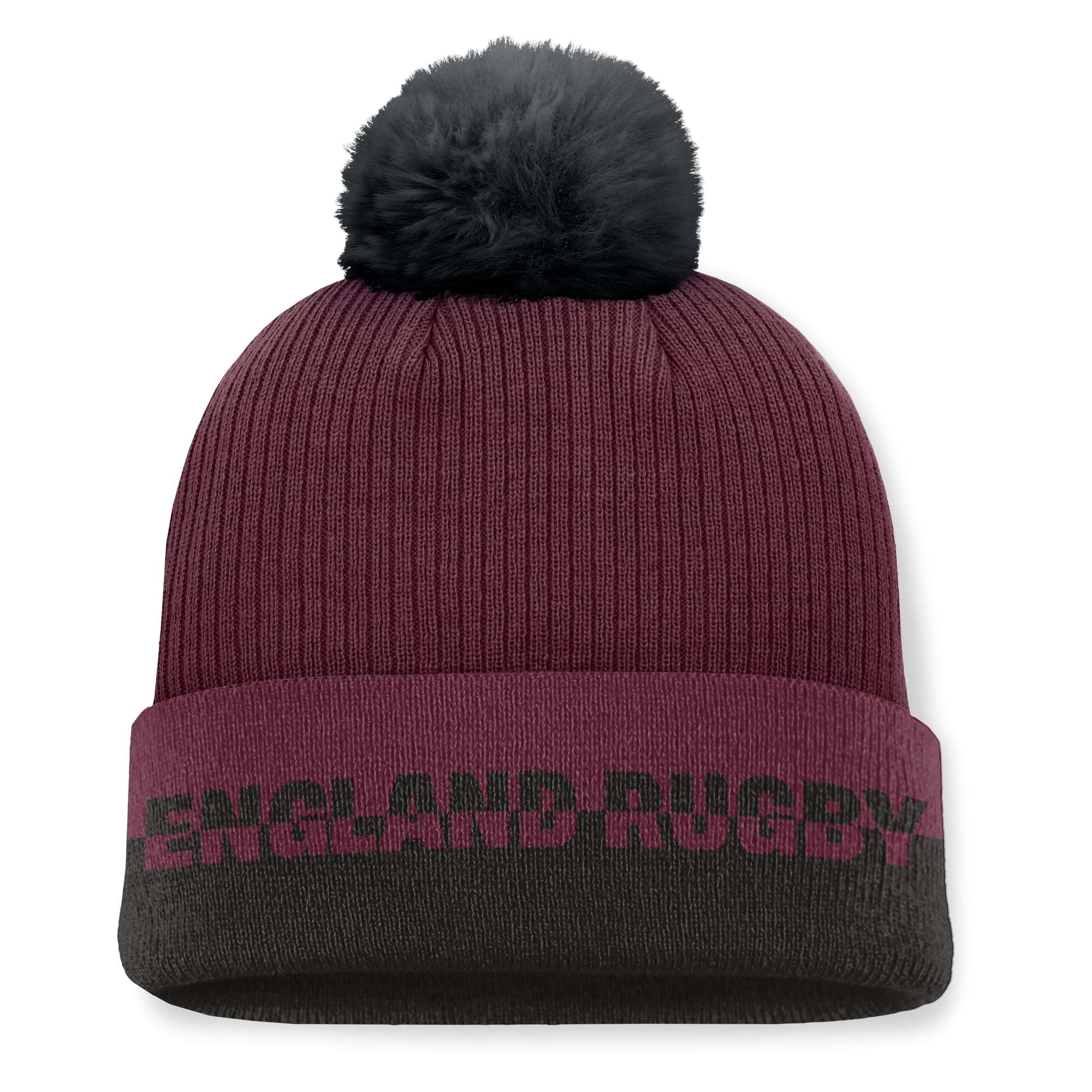 Berretto con pompon e polsini Cleave England Rugby - Viola - Donna