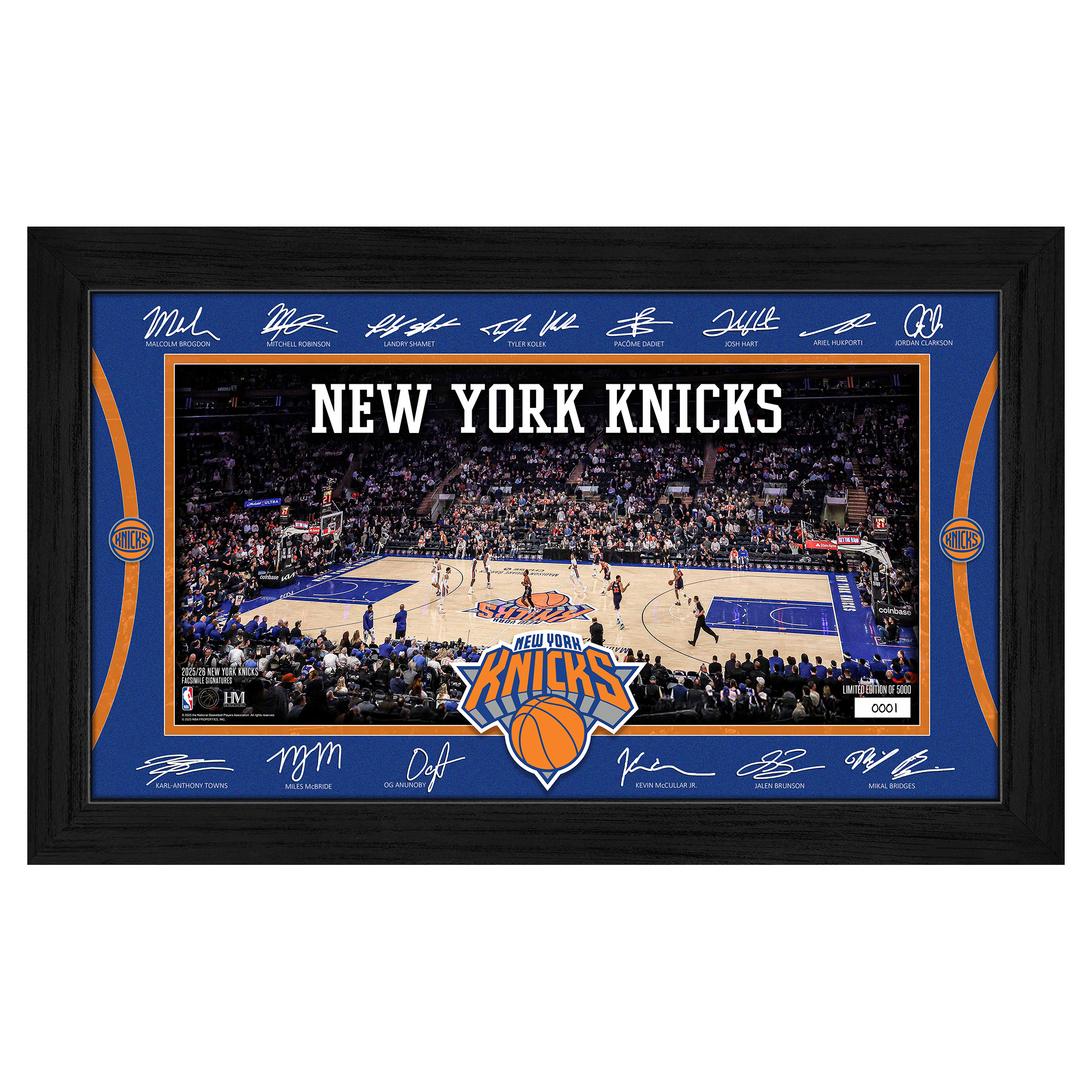 Highland Mint  New York Knicks 2025 Signature Court Framed Picture