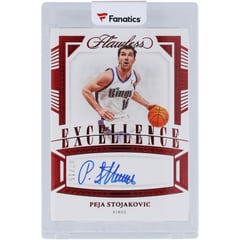 Peja Stojakovic Sacramento Kings Autographed 2022-23 Panini Flawless Excellence Signatures Ruby #ES-PJS #7/15 Card