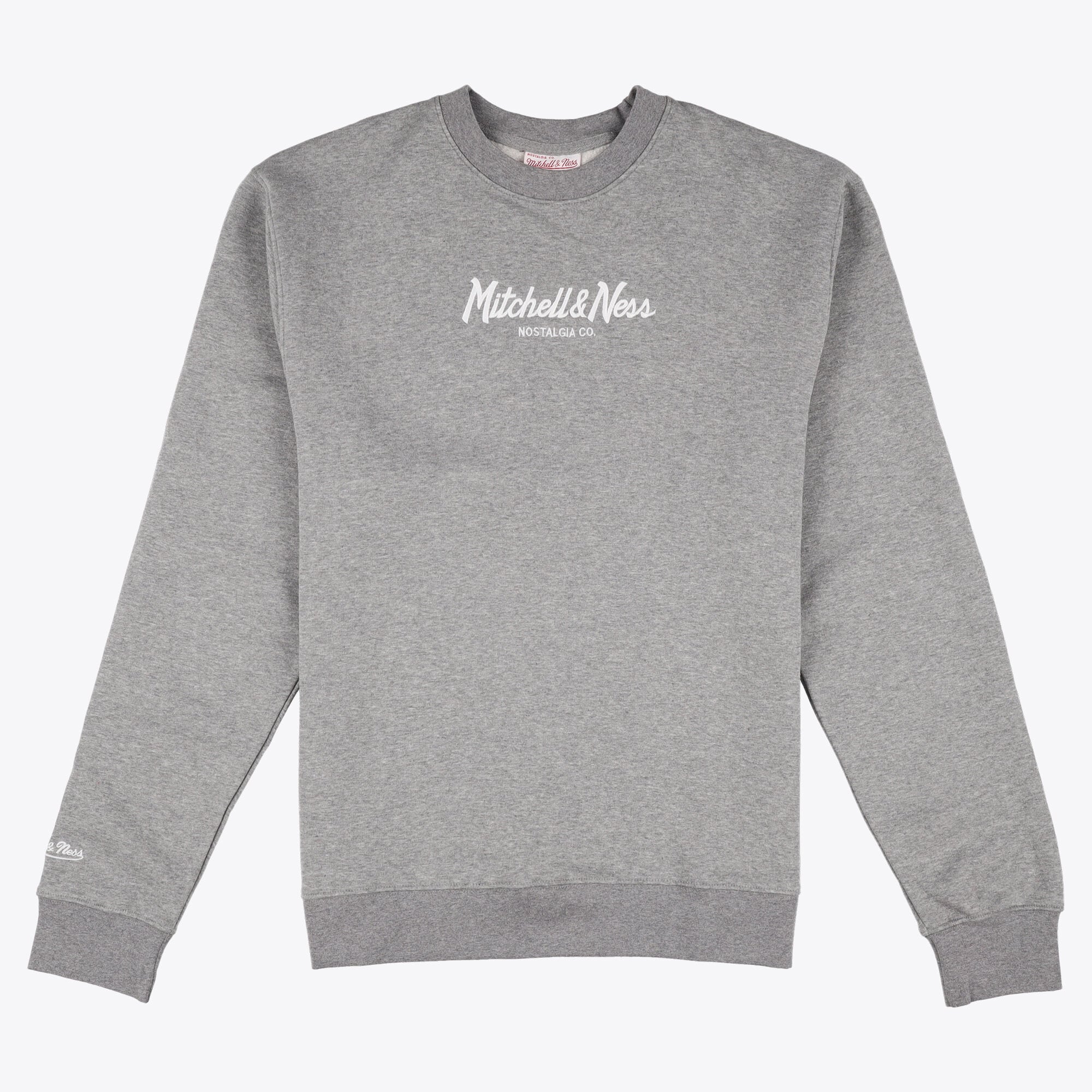 Mitchell & Ness Pin Script Logo Crew Neck Jumper - Mens