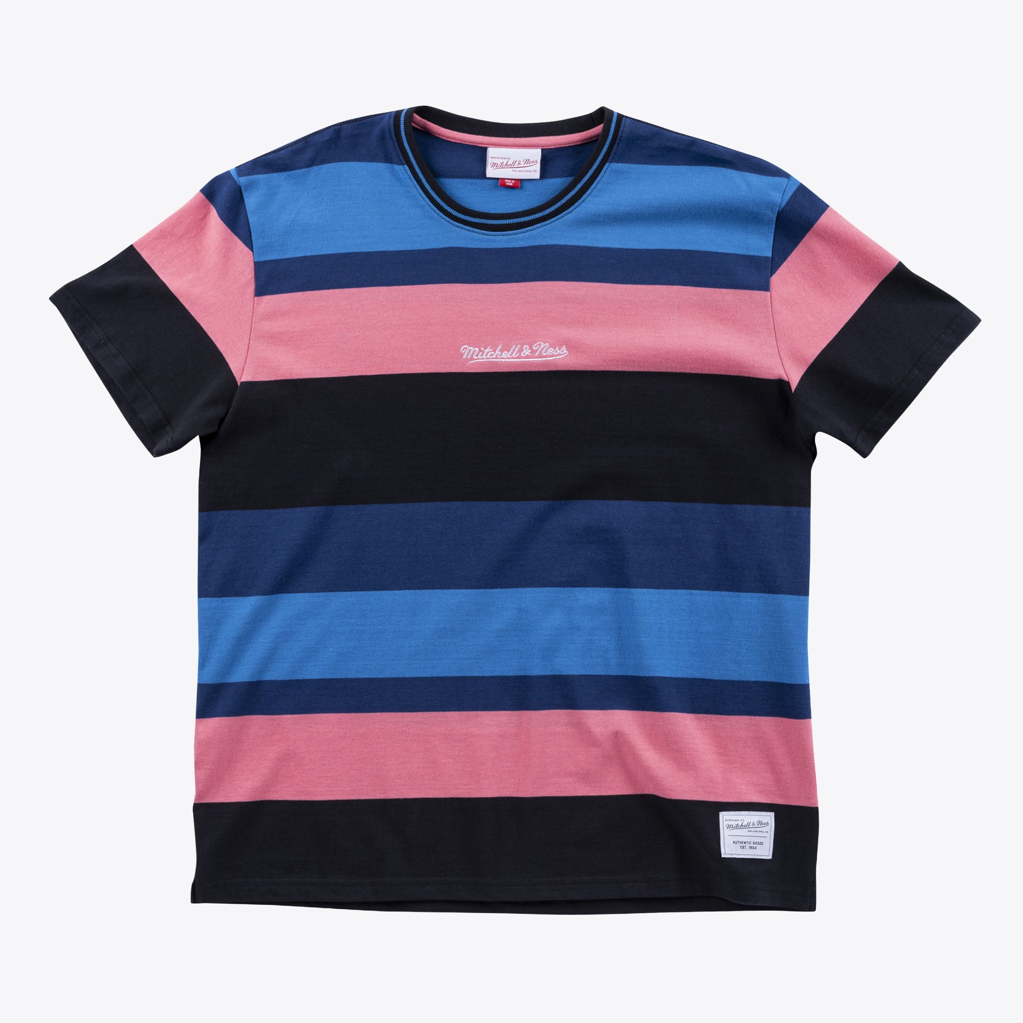 Maglietta a maniche corte pesante a righe Mitchell & Ness - Uomo