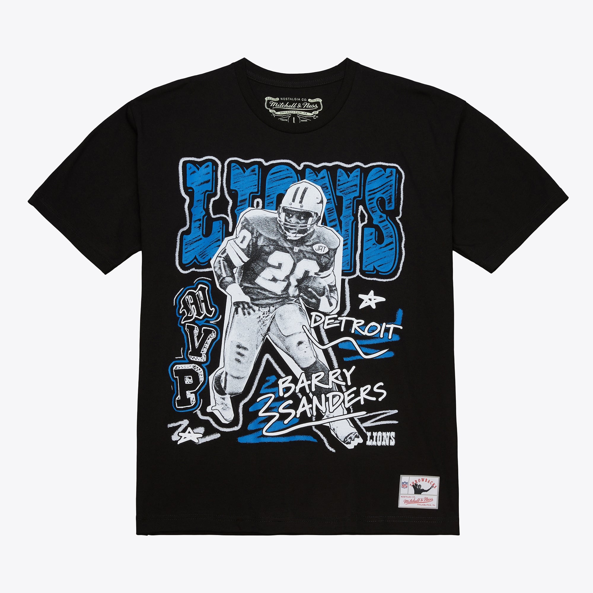 Detroit Lions Mitchell & Ness Chalked Up T-Shirt – Herren