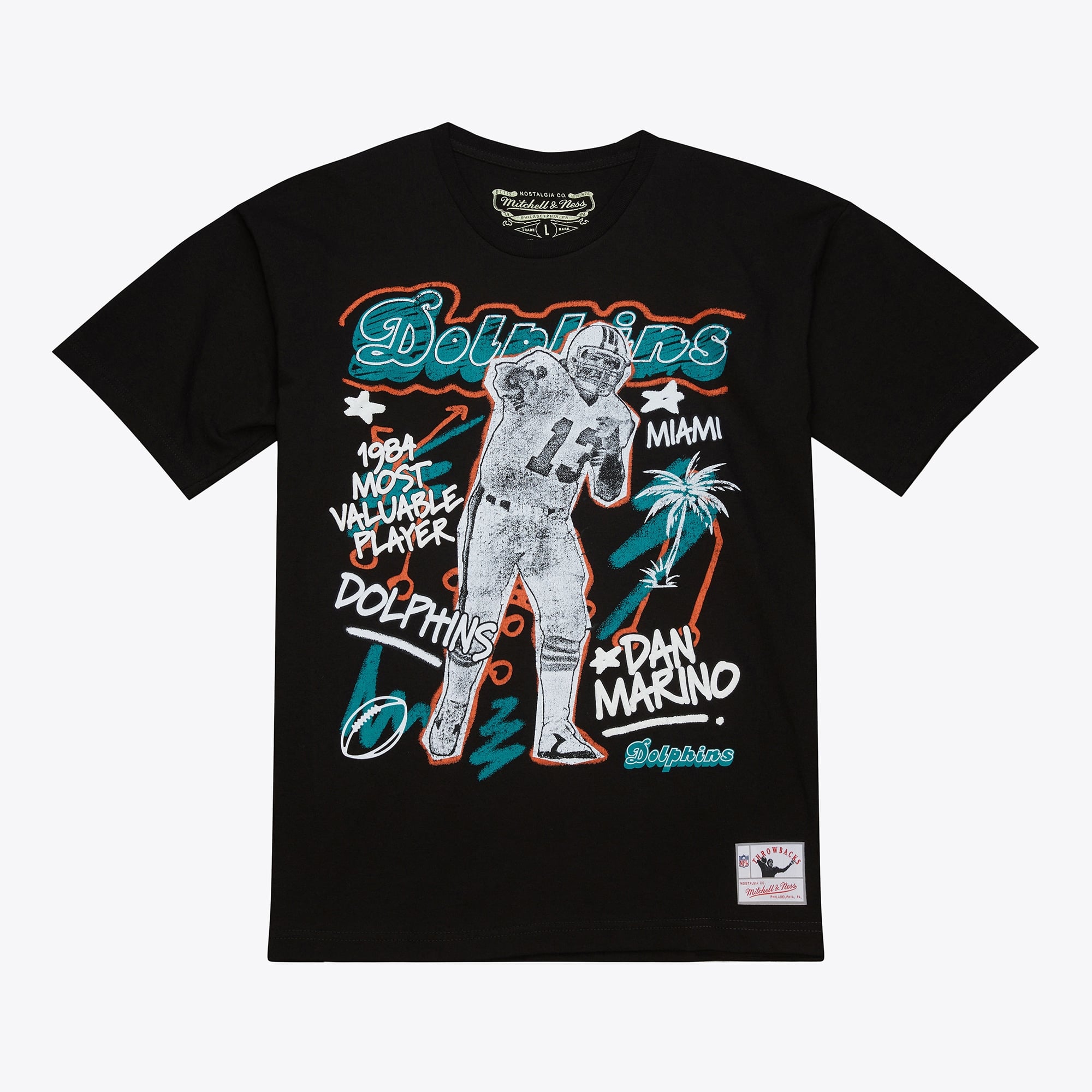 Miami Dolphins Mitchell & Ness Chalked Up T-Shirt – Herren