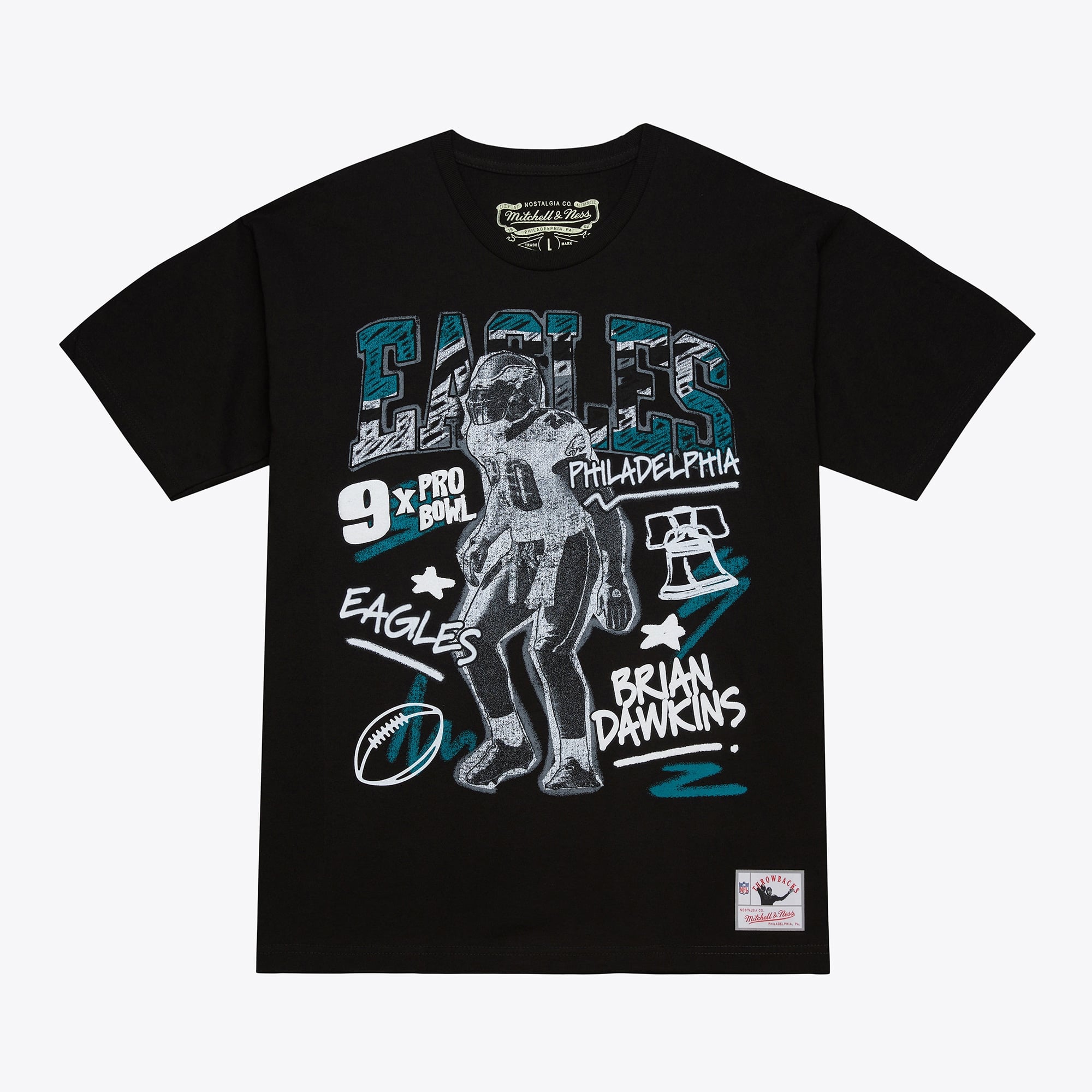 T-shirt Mitchell & Ness Chalked Up des Philadelphia Eagles - Homme