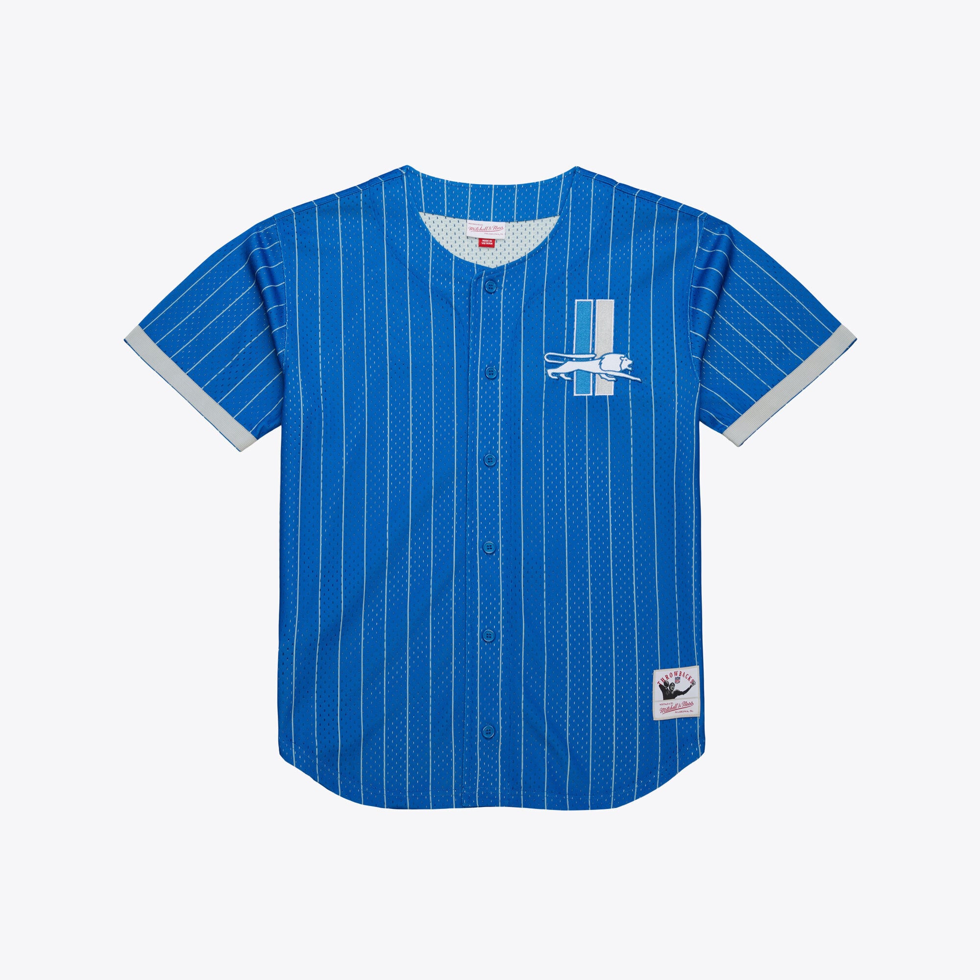 Chemise à rayures en maille Mitchell & Ness Final Seconds des Detroit Lions - Homme