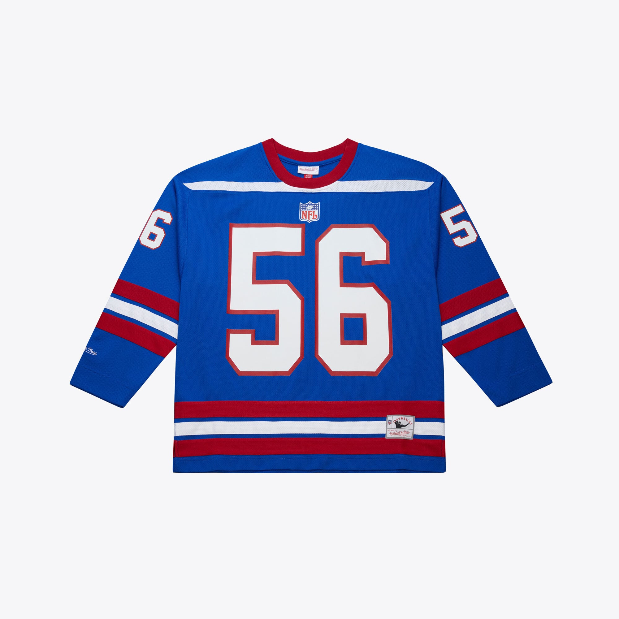 Lawrence Taylor New York Giants Mitchell & Ness Blue Maxxed Out Fashion Hockey Jersey