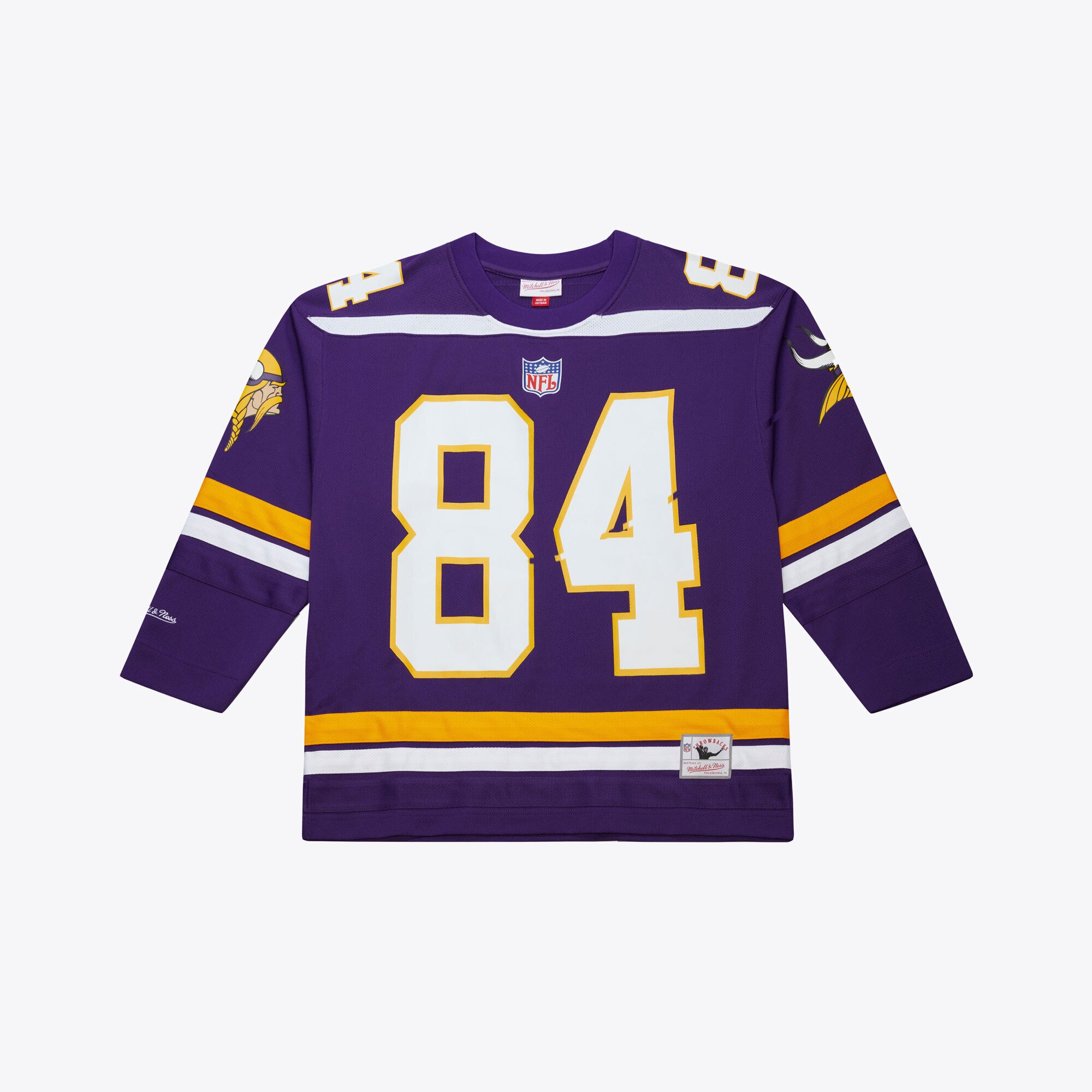 Randy Moss Minnesota Vikings Mitchell & Ness Purple Maxxed Out Fashion Hockey Jersey