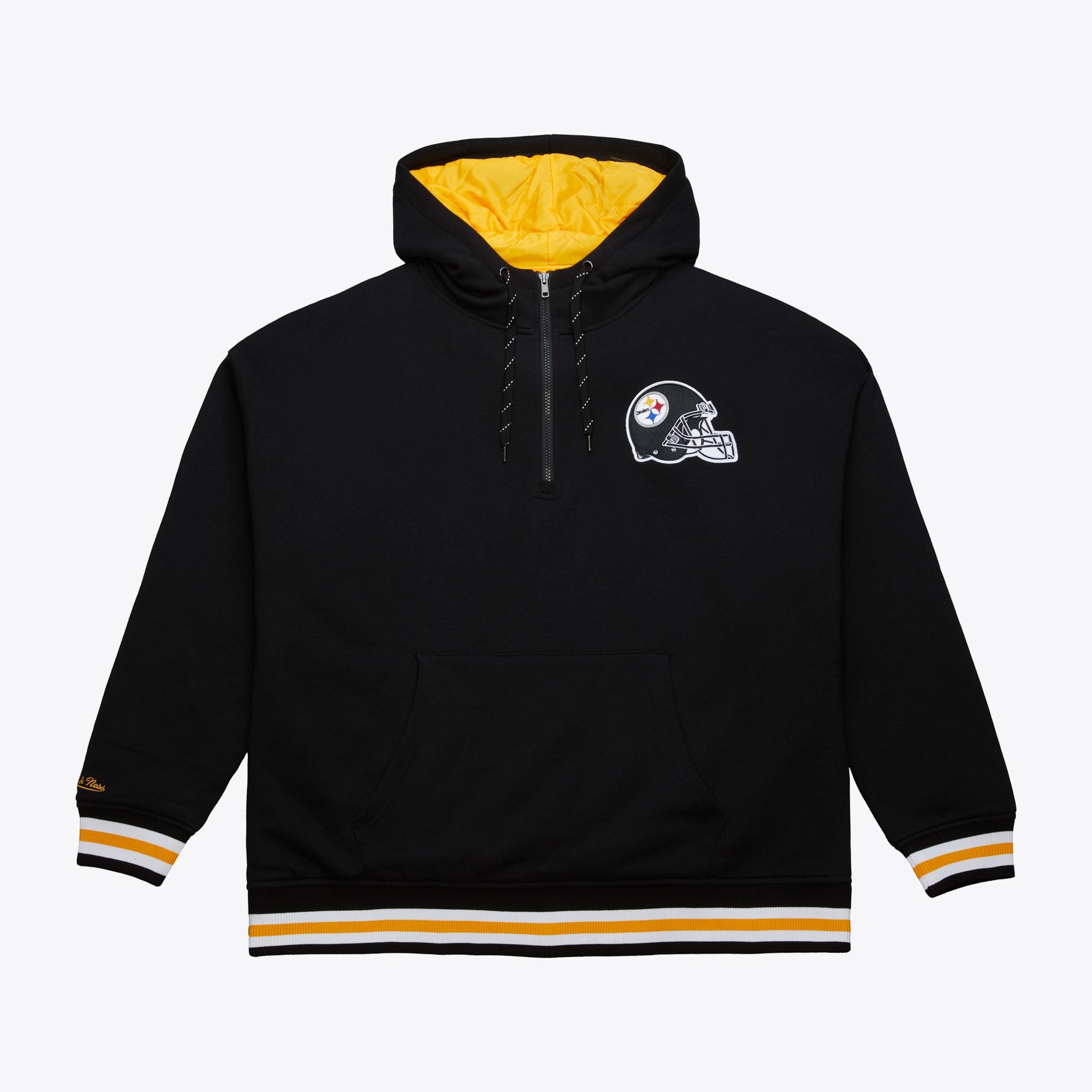 Pittsburgh Steelers Mitchell & Ness Vintage Logo Throw It Back Fleece Hoodie – Herren