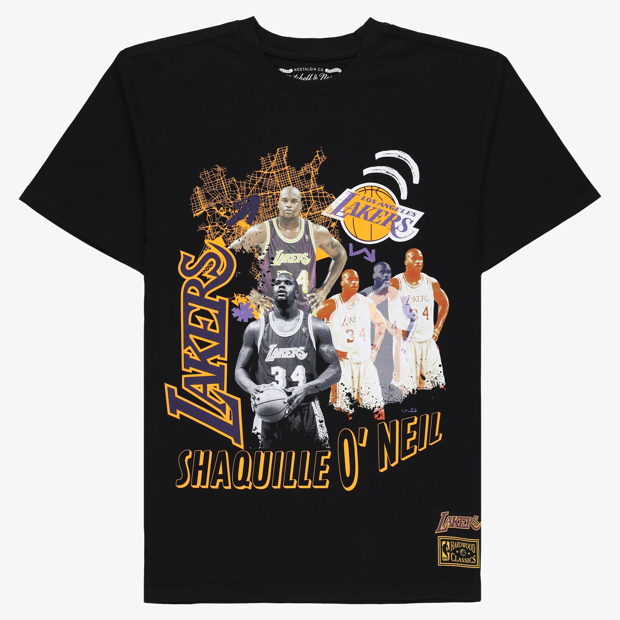 T-shirt Mitchell & Ness Classic Sport Player dei Los Angeles Lakers – Shaquille O'Neal – da uomo