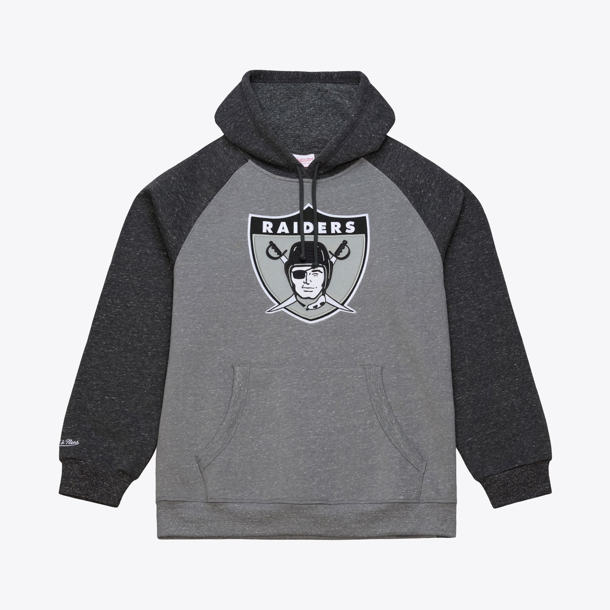 Felpa con cappuccio in pile Mitchell & Ness Vintage Logo Winning Streak degli Oakland Raiders - Uomo