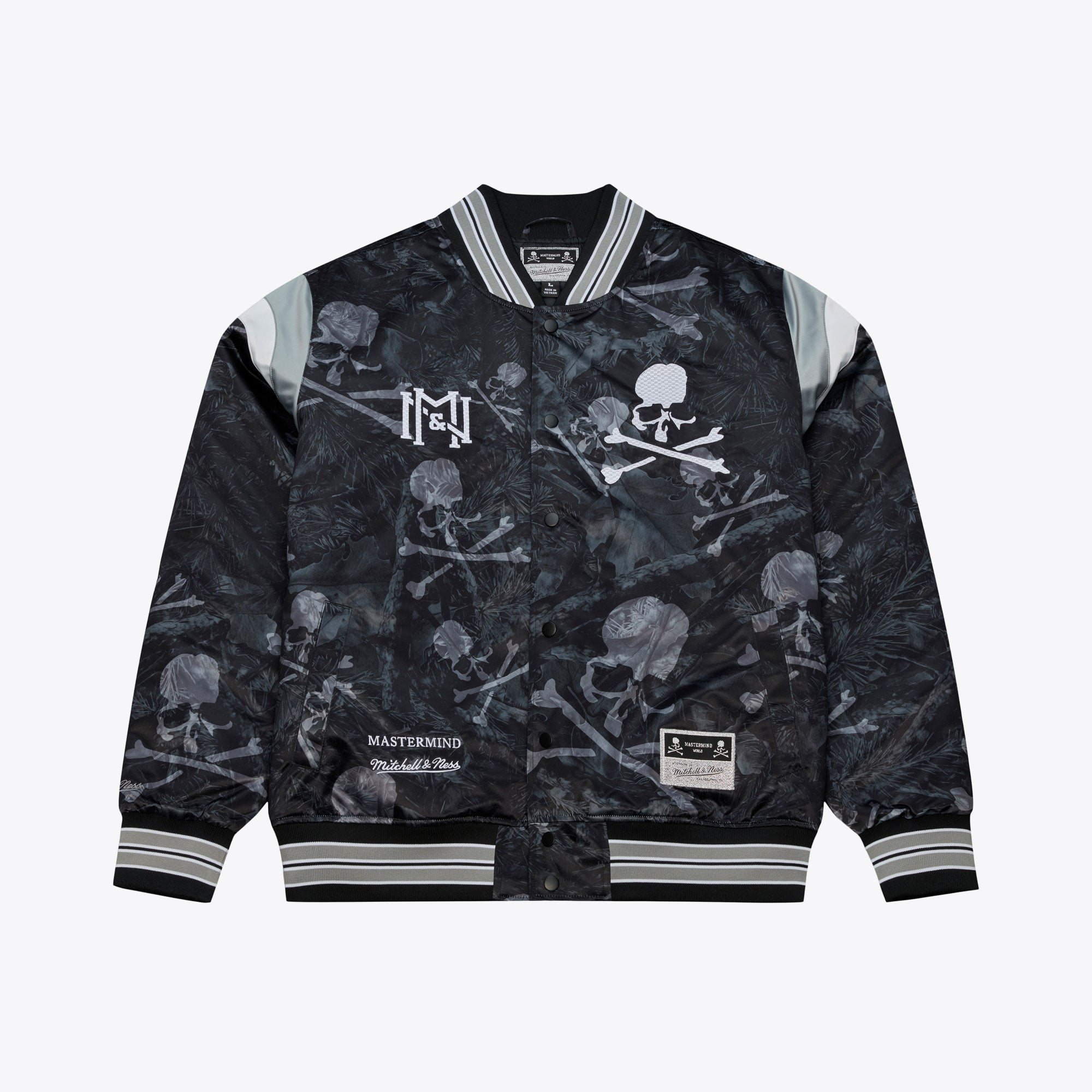Giacca Satinata Stampata Mitchell & Ness x Mastermind - Uomo