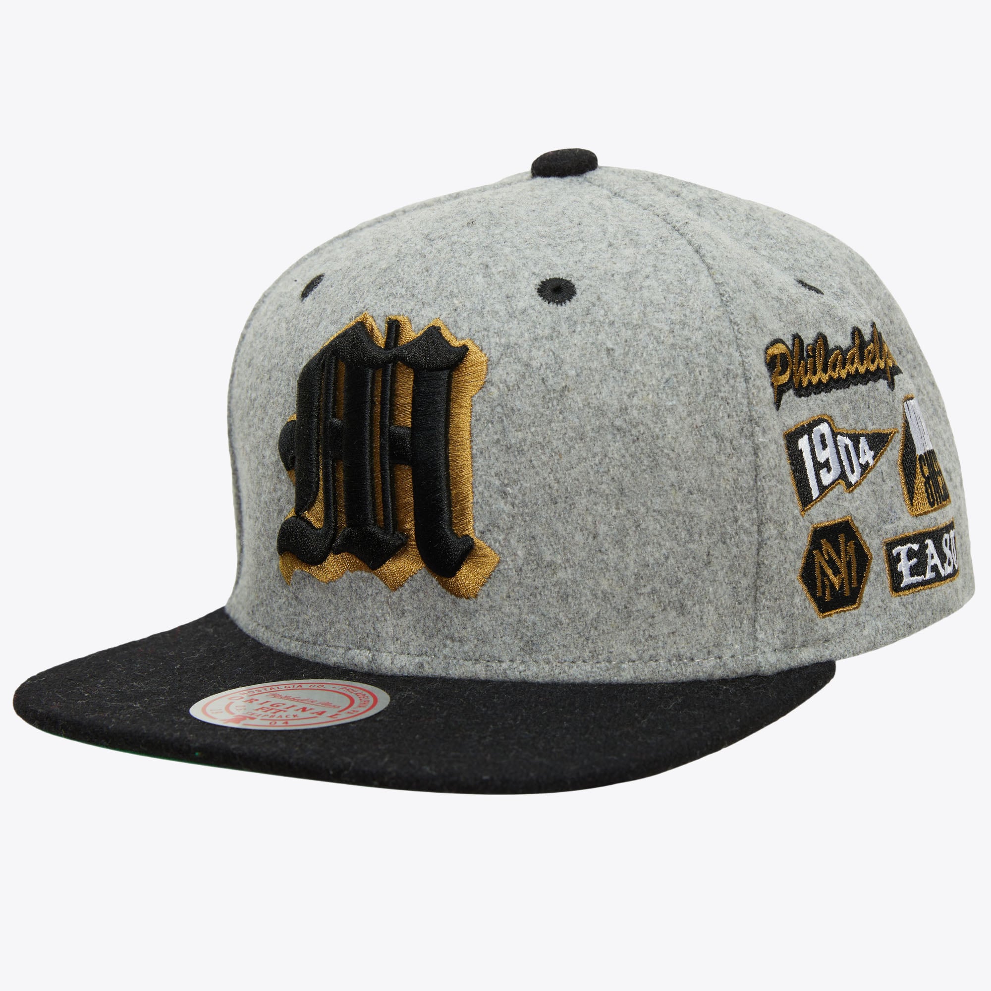 Cappellino snapback Mitchell & Ness Melton Patch - Grigio