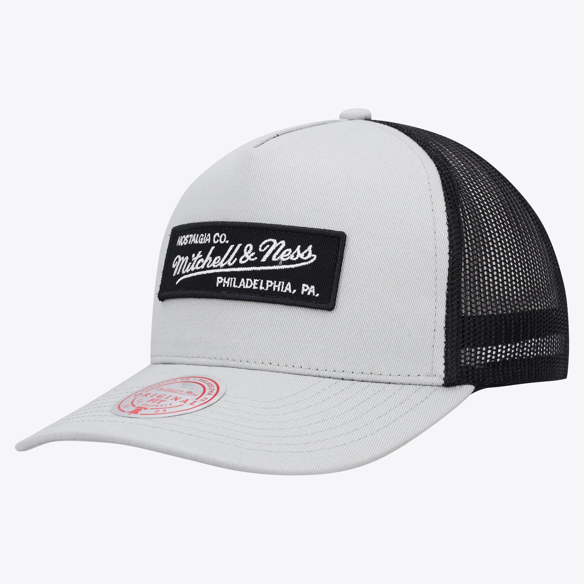 Gorra Mitchell & Ness Box Logo Trucker - Gris
