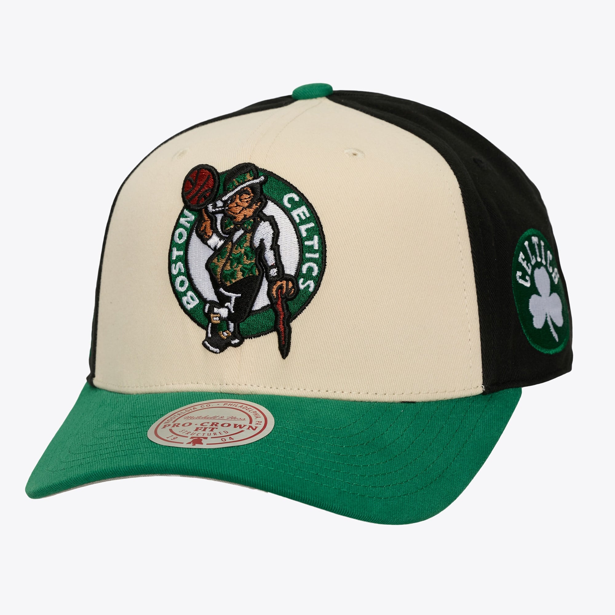 Boston Celtics Mitchell & Ness Brushed Off Pro Snapback – Herren